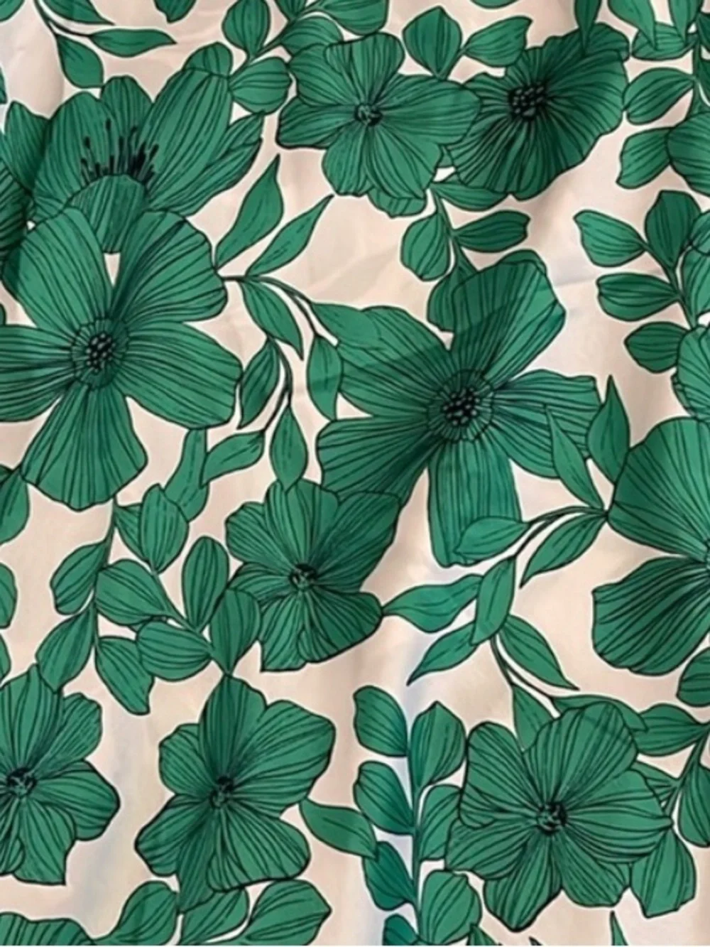 J. Crew Gwyneth Satin Green White Floral Midi Slip Skirt